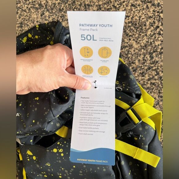 High Sierra Pathway 2.0 Youth 50L In Splatter Print Hiking Backpack - Picture 10 of 11